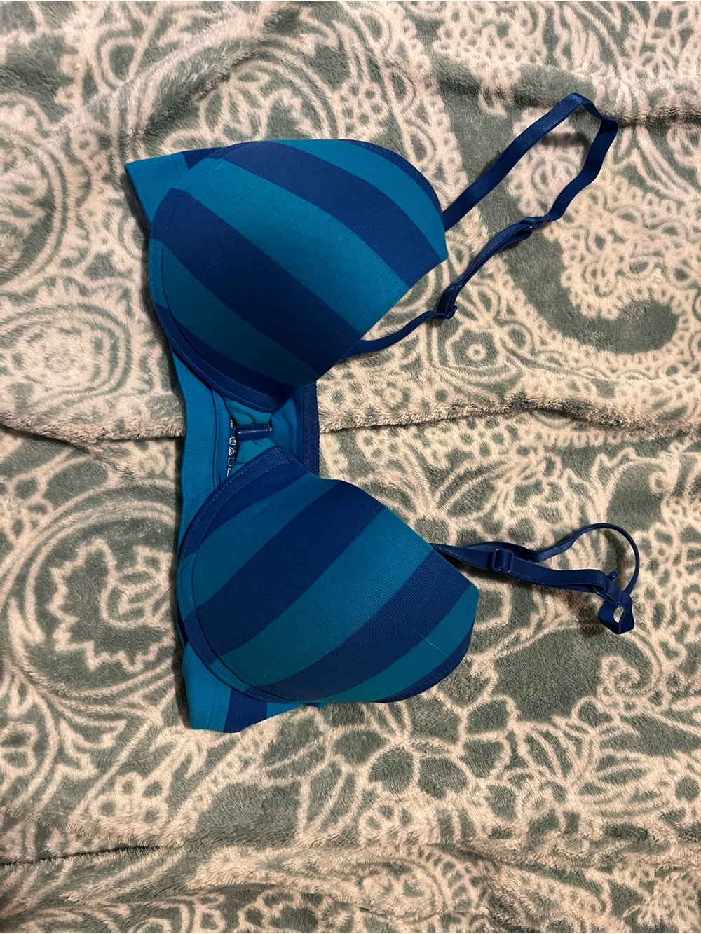 Victoria's Secret Blue Striped Push-Up Bra
